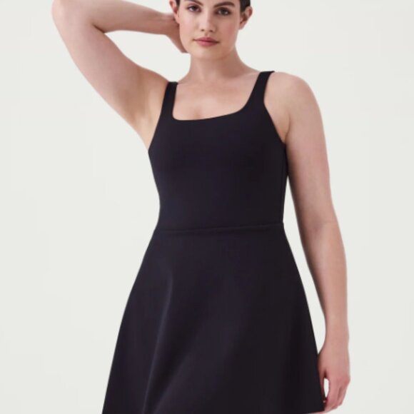 Spanx The Get Moving Square Neck Dress NWT Black XL - Picture 5 of 12